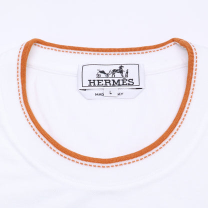HERMES Almost New 467990HA Saddle Stitch Cotton Top