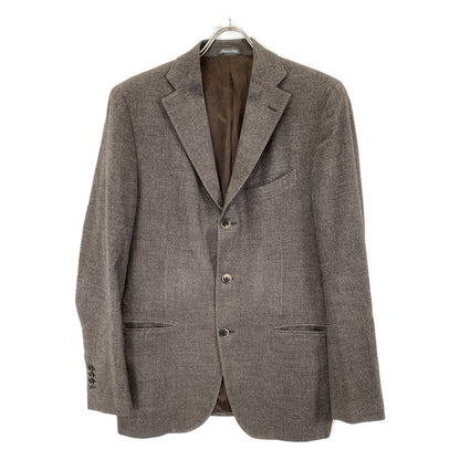 LARDINI 拉尔迪尼 棕色 羊毛 Loro Piana面料 格纹 侧开衩 修身 西装夹克 夹克 50 男士