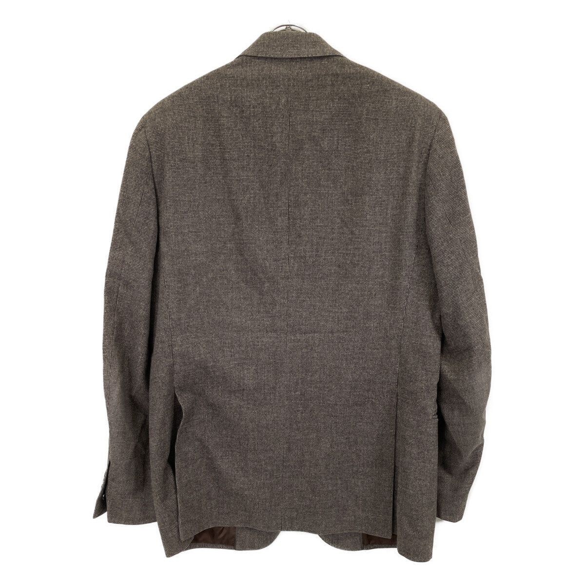 LARDINI 拉尔迪尼 棕色 羊毛 Loro Piana面料 格纹 侧开衩 修身 西装夹克 夹克 50 男士