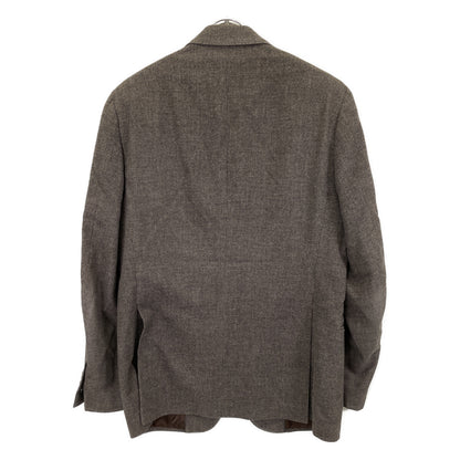 LARDINI 拉尔迪尼 棕色 羊毛 Loro Piana面料 格纹 侧开衩 修身 西装夹克 夹克 50 男士