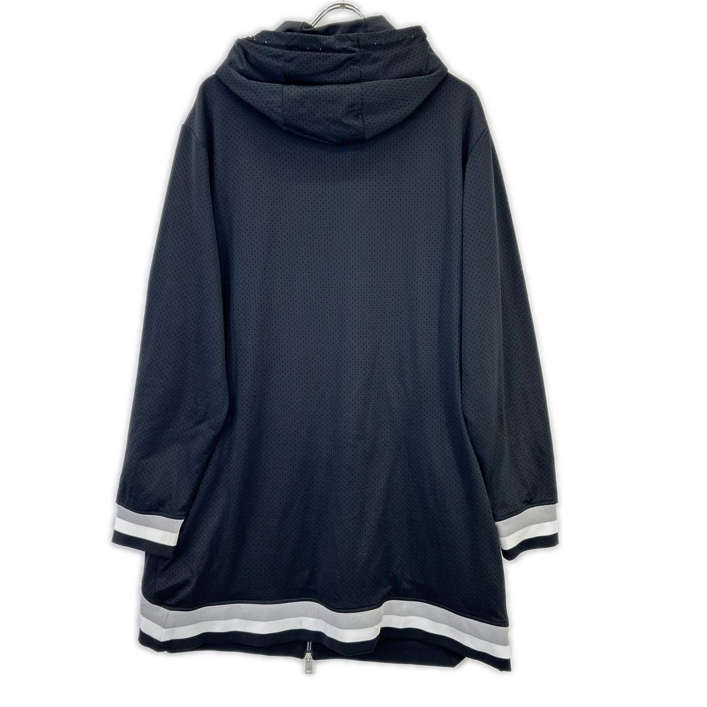 ARMANI EXCHANGE アルマーニエクスチェンジ 3ZZM78 ZJT1Z ブラック ワンポイントロゴ メッシュ パーカー トップス