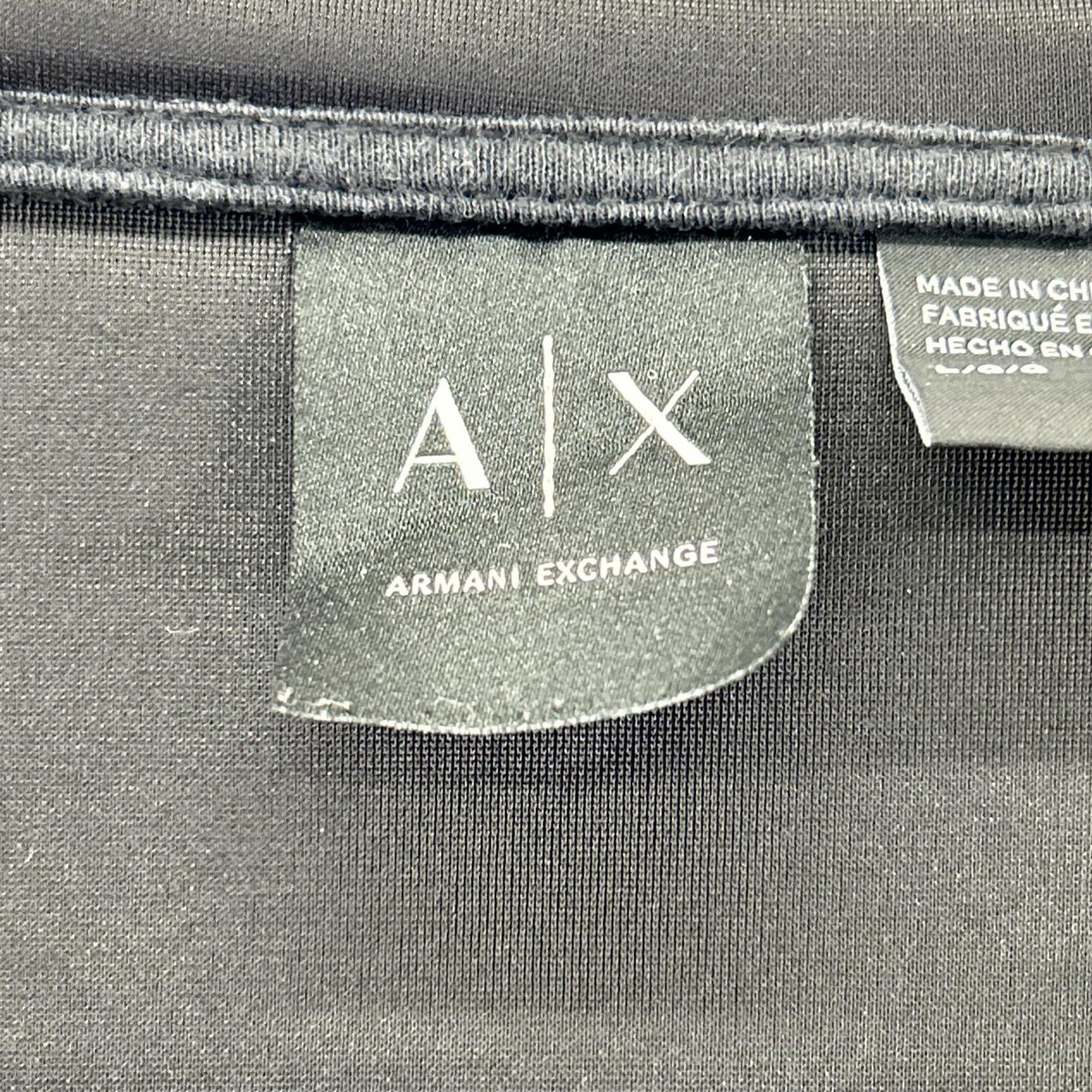 ARMANI EXCHANGE アルマーニエクスチェンジ 3ZZM78 ZJT1Z ブラック ワンポイントロゴ メッシュ パーカー トップス