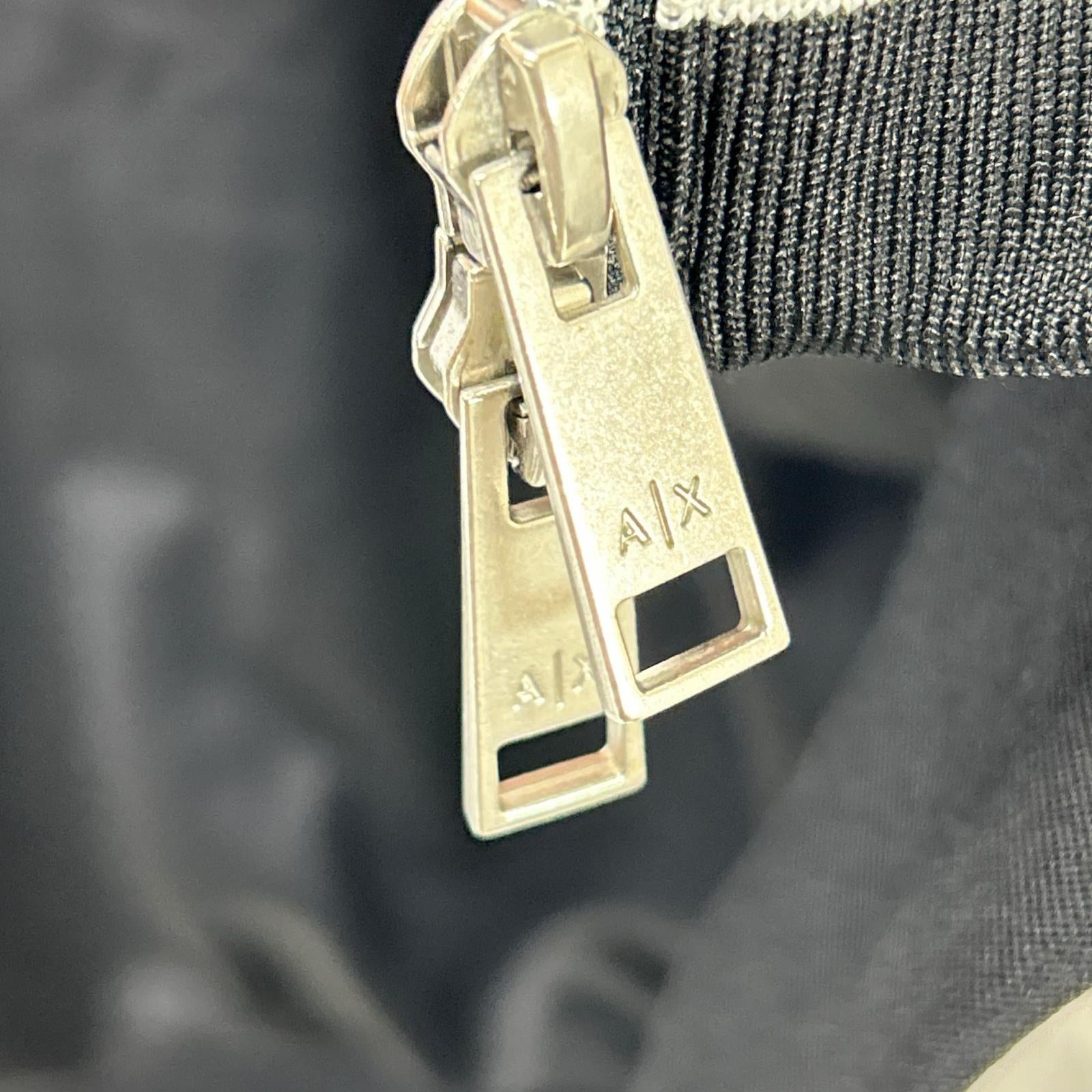 ARMANI EXCHANGE アルマーニエクスチェンジ 3ZZM78 ZJT1Z ブラック ワンポイントロゴ メッシュ パーカー トップス