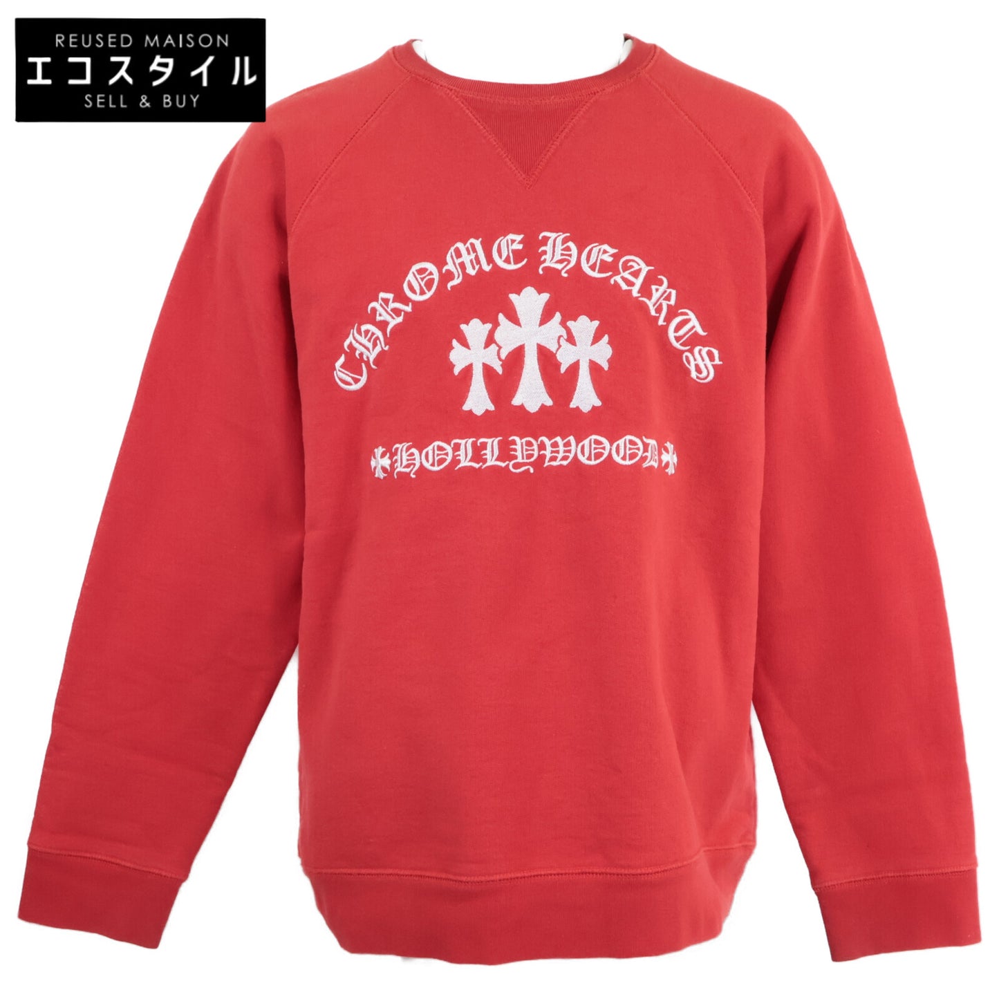Chrome Hearts クロムハーツ SAILIN ON CREWトリプルクロスロゴ刺繍スウェット トップス