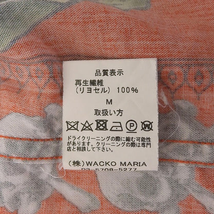 WACKO MARIA 美品 56 TATTOO STUDIO S/S 夏威夷衬衫 男士 橙色 M 21SS 上衣