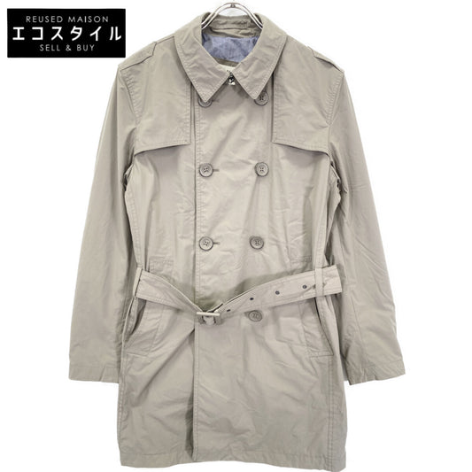 IM0091U Beige Nylon Trench Coat Coat 46 Men's