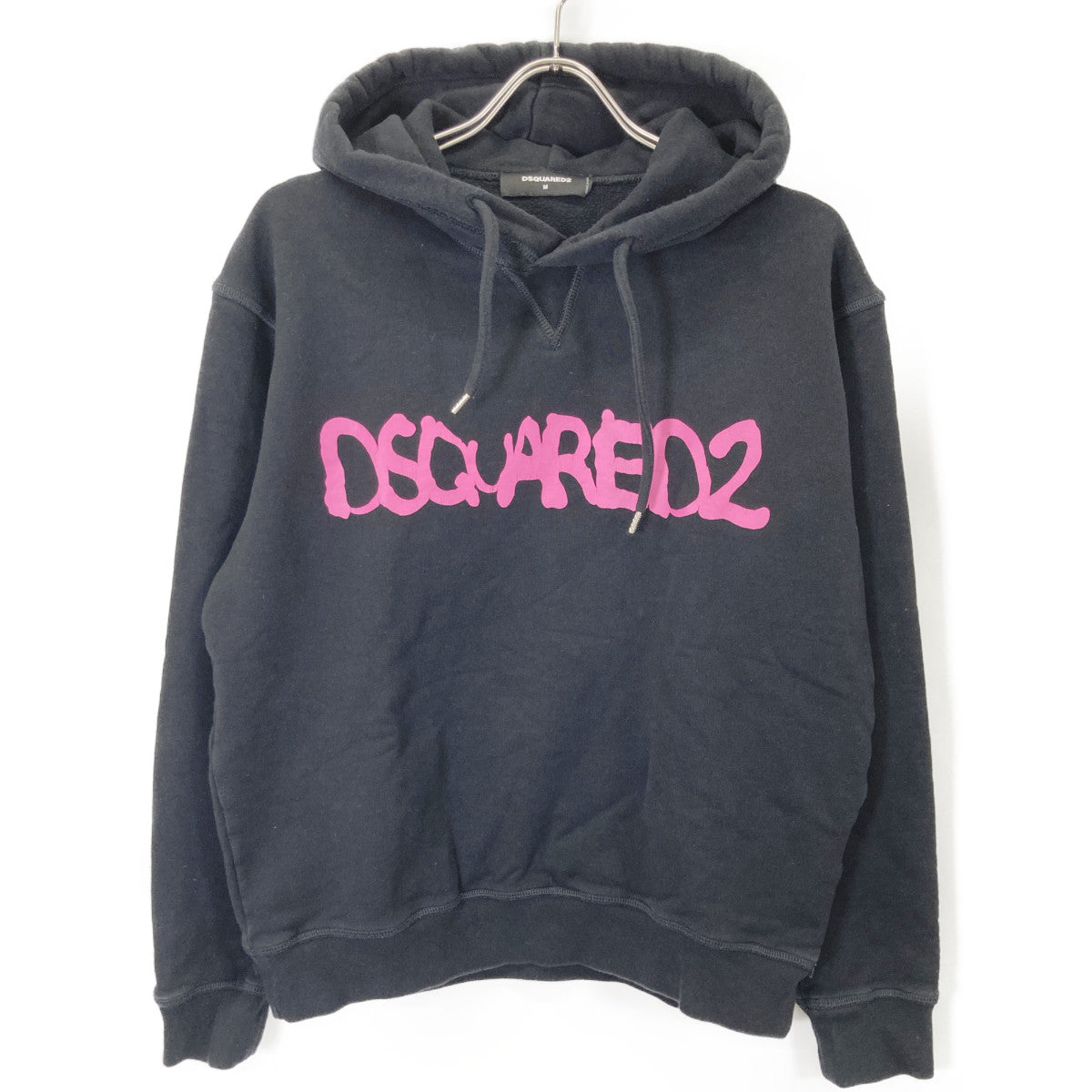 DSQUARED2 Dsquared 21S S71GU0453 Black x Pink Pullover Hoodie Top M Men's
