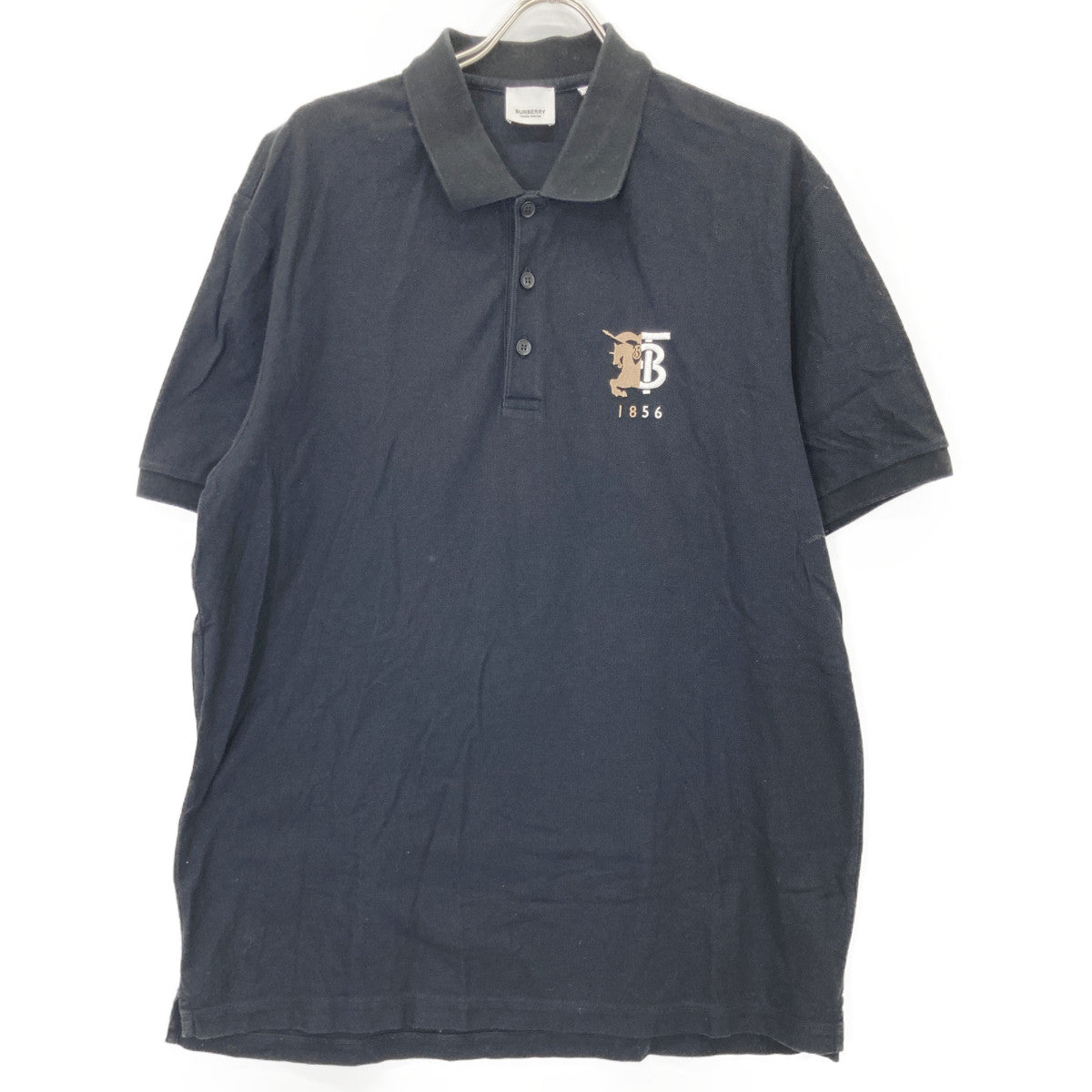 BURBERRY 博柏利 8025774 黑色徽标刺绣Polo衫上衣