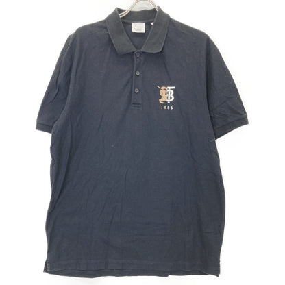 BURBERRY 博柏利 8025774 黑色徽标刺绣Polo衫上衣