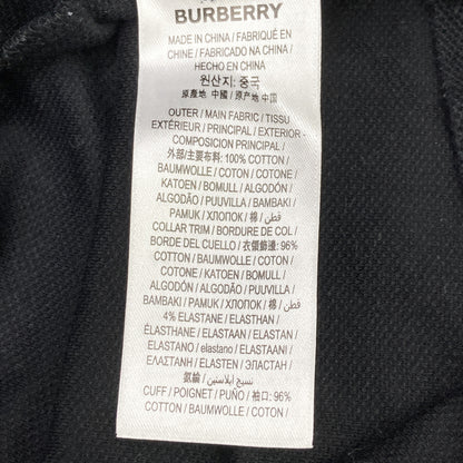 BURBERRY 博柏利 8025774 黑色徽标刺绣Polo衫上衣