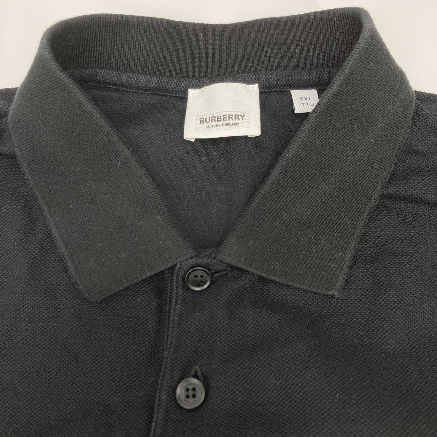 BURBERRY 博柏利 8025774 黑色徽标刺绣Polo衫上衣