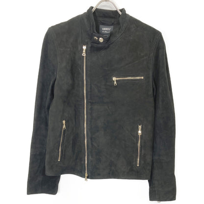 EMMETI Emmeti Black Goatskin Suede Joseph Semi-Double Rider's Jacket