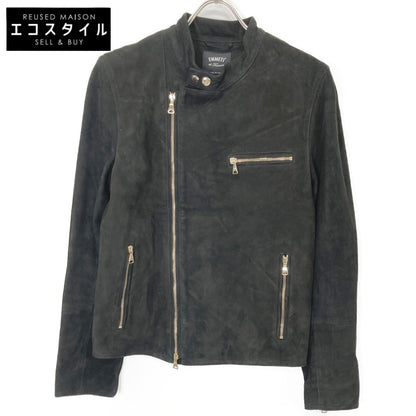 EMMETI Emmeti Black Goatskin Suede Joseph Semi-Double Rider's Jacket