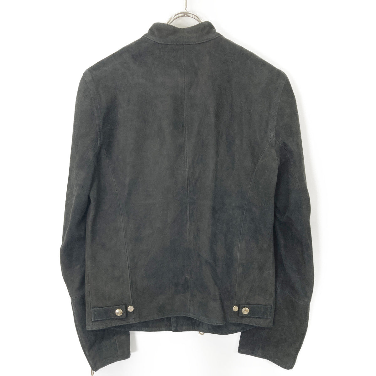 EMMETI Emmeti Black Goatskin Suede Joseph Semi-Double Rider's Jacket