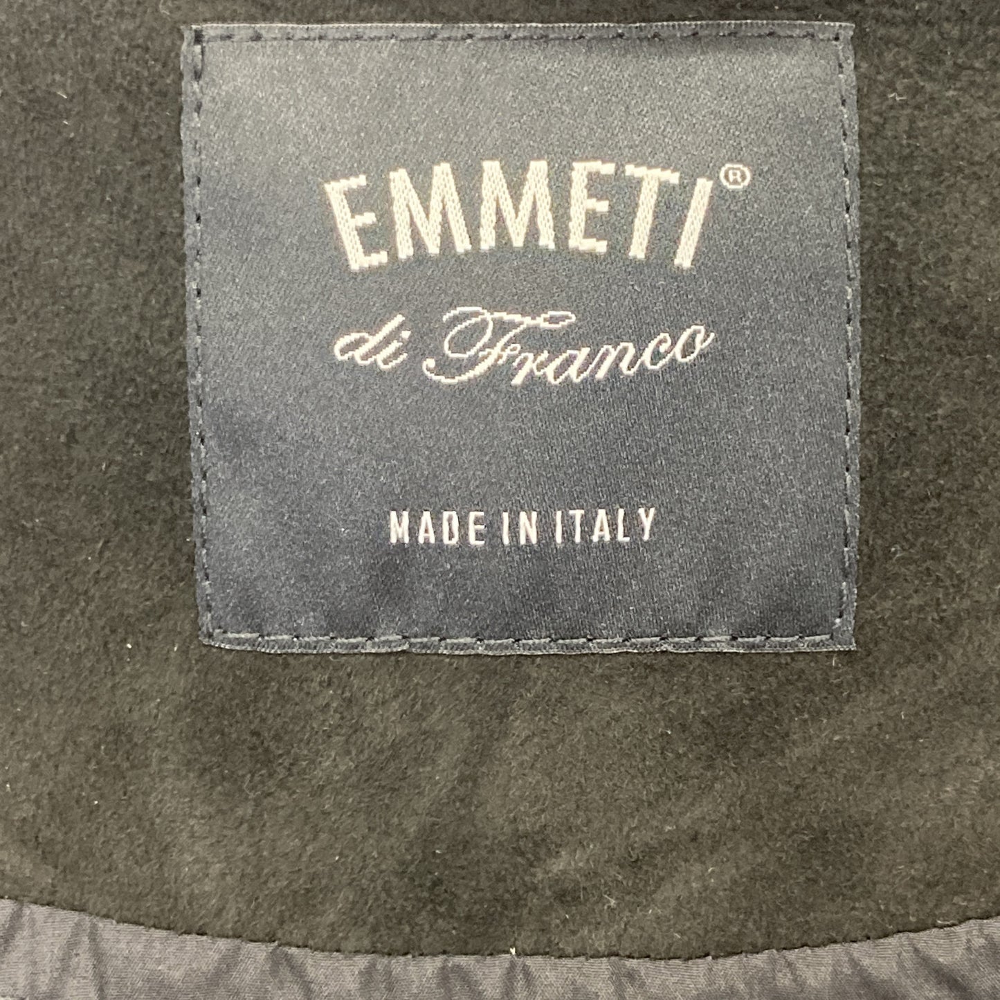 EMMETI Emmeti Black Goatskin Suede Joseph Semi-Double Rider's Jacket