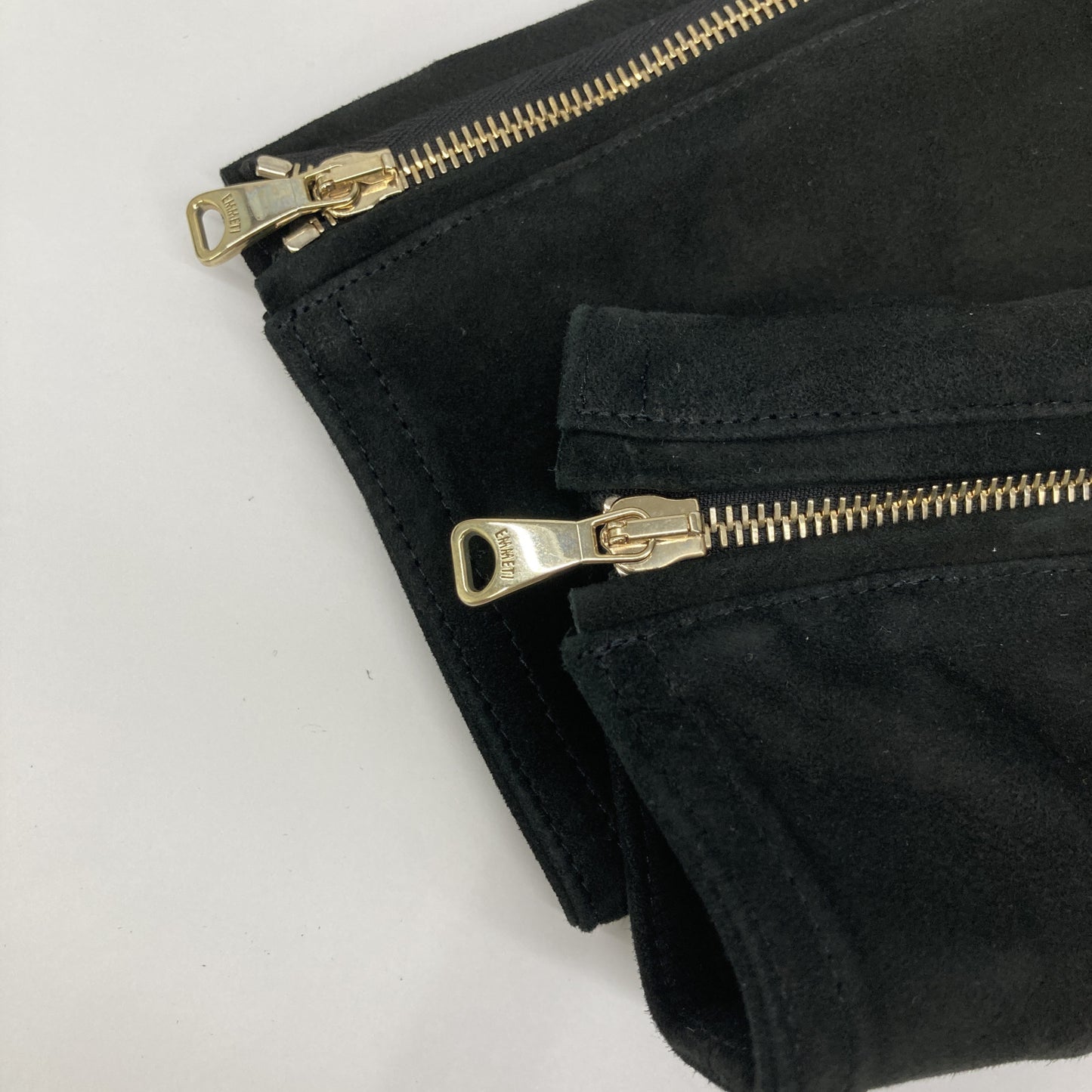 EMMETI Emmeti Black Goatskin Suede Joseph Semi-Double Rider's Jacket