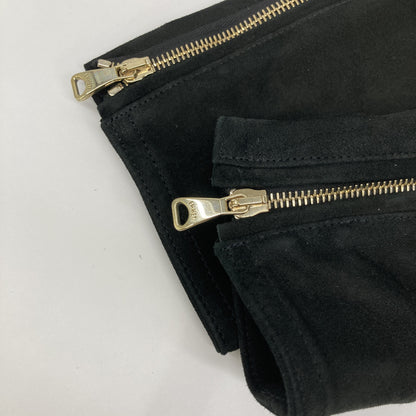 EMMETI Emmeti Black Goatskin Suede Joseph Semi-Double Rider's Jacket