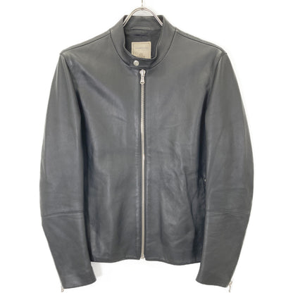 TOMORROWLAND ×DENIM Black Lamb Leather Dolphin Single Rider's Jacket
