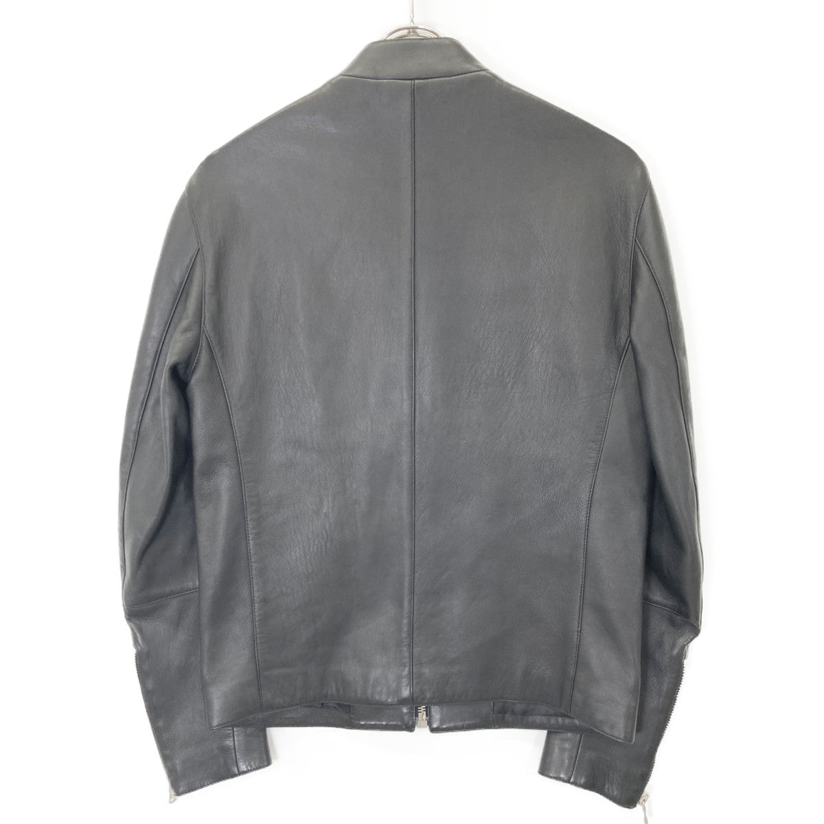 TOMORROWLAND ×DENIM Black Lamb Leather Dolphin Single Rider's Jacket