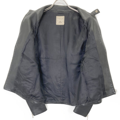 TOMORROWLAND ×DENIM Black Lamb Leather Dolphin Single Rider's Jacket