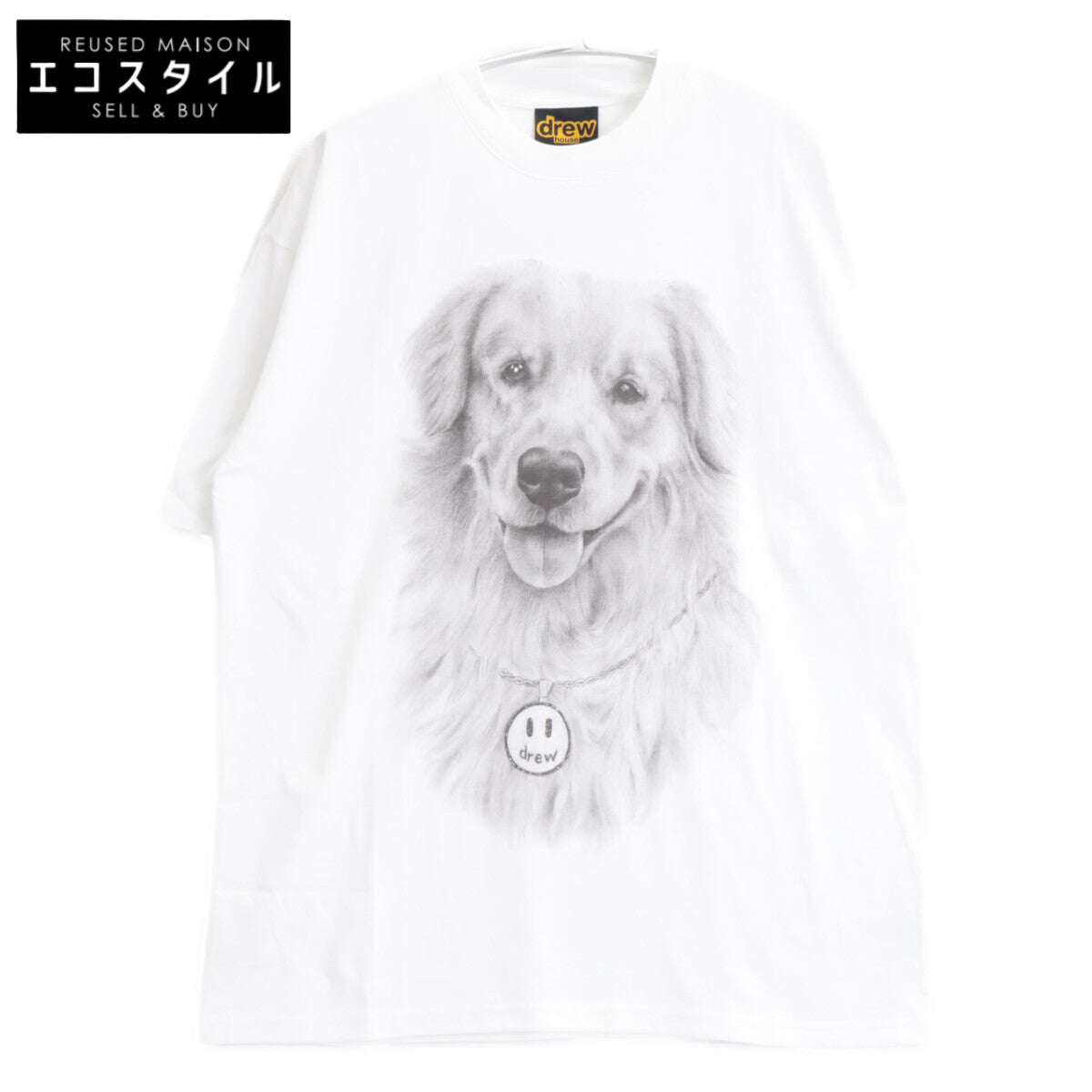 DREW HOUSE DH-HJ2121-BUWH White BUDDY SS TEE Top