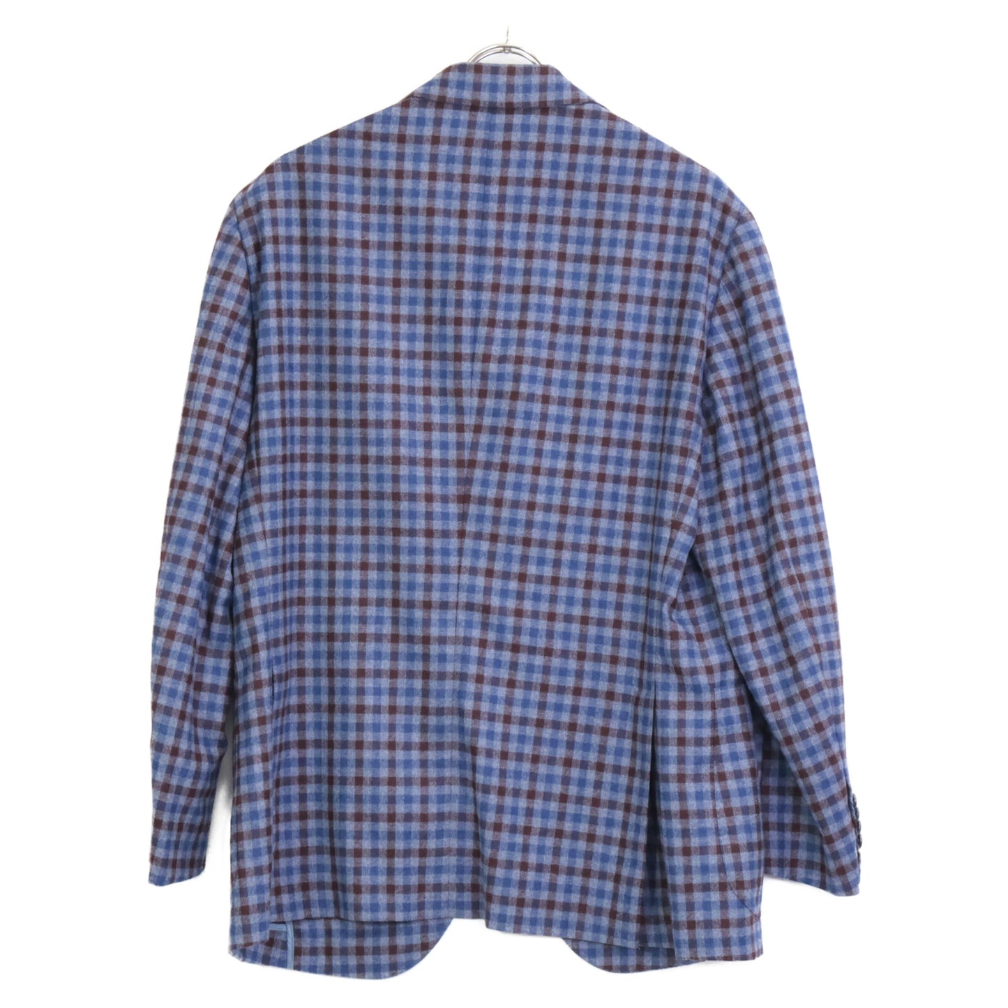Belvest ベルベスト G10647 ブルー×ブラウン ウール チェック JACKET IN THE BOX 3Bジャケット ジャケット