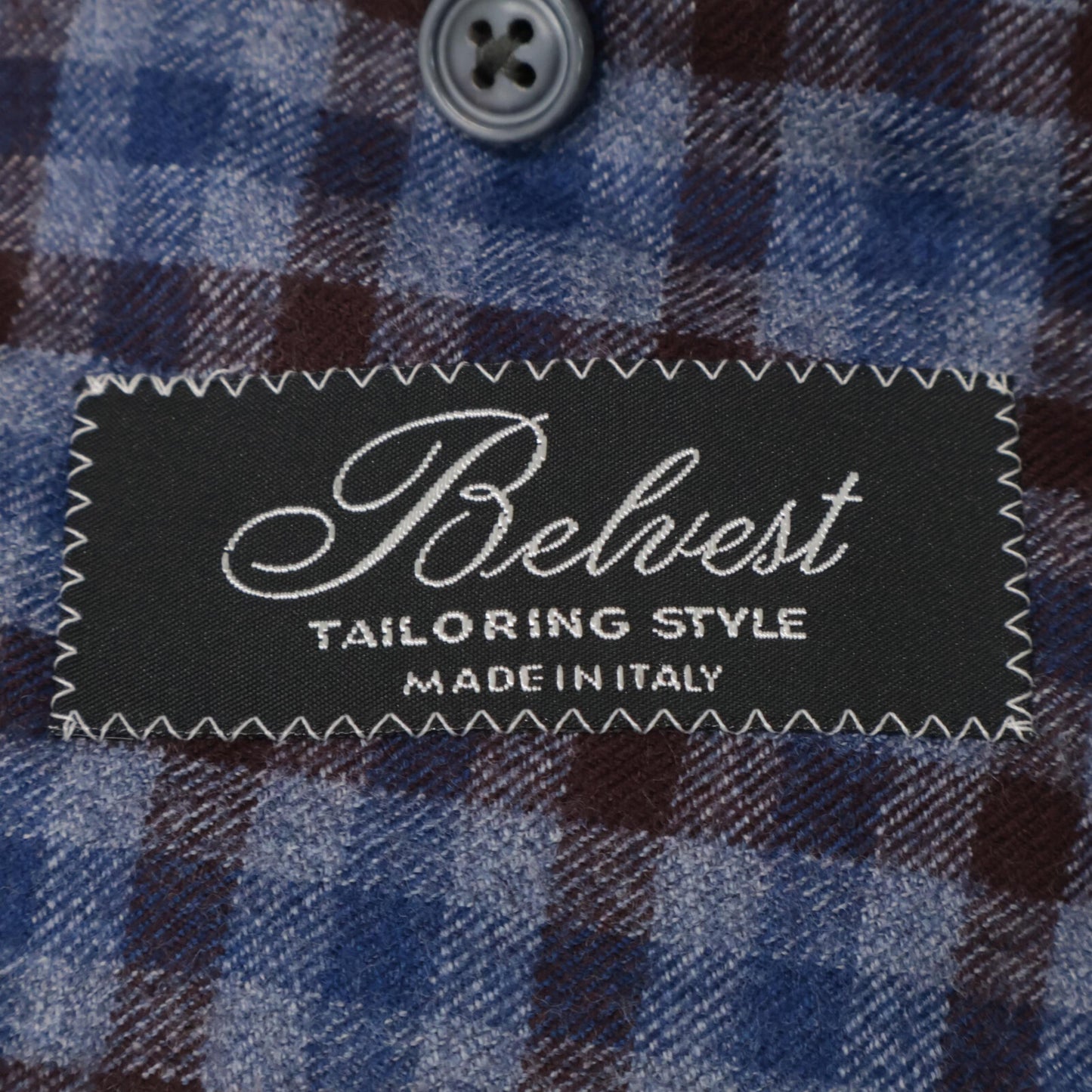 Belvest ベルベスト G10647 ブルー×ブラウン ウール チェック JACKET IN THE BOX 3Bジャケット ジャケット