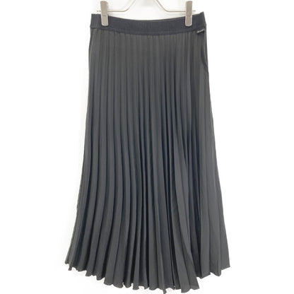 E20932530000 BLACK GONNA Pleated Skirt Skirt 44 Women's