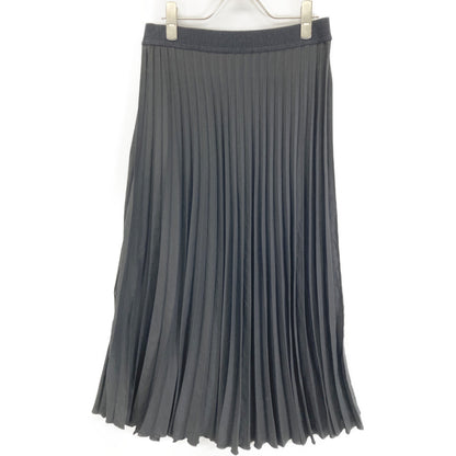 E20932530000 BLACK GONNA Pleated Skirt Skirt 44 Women's