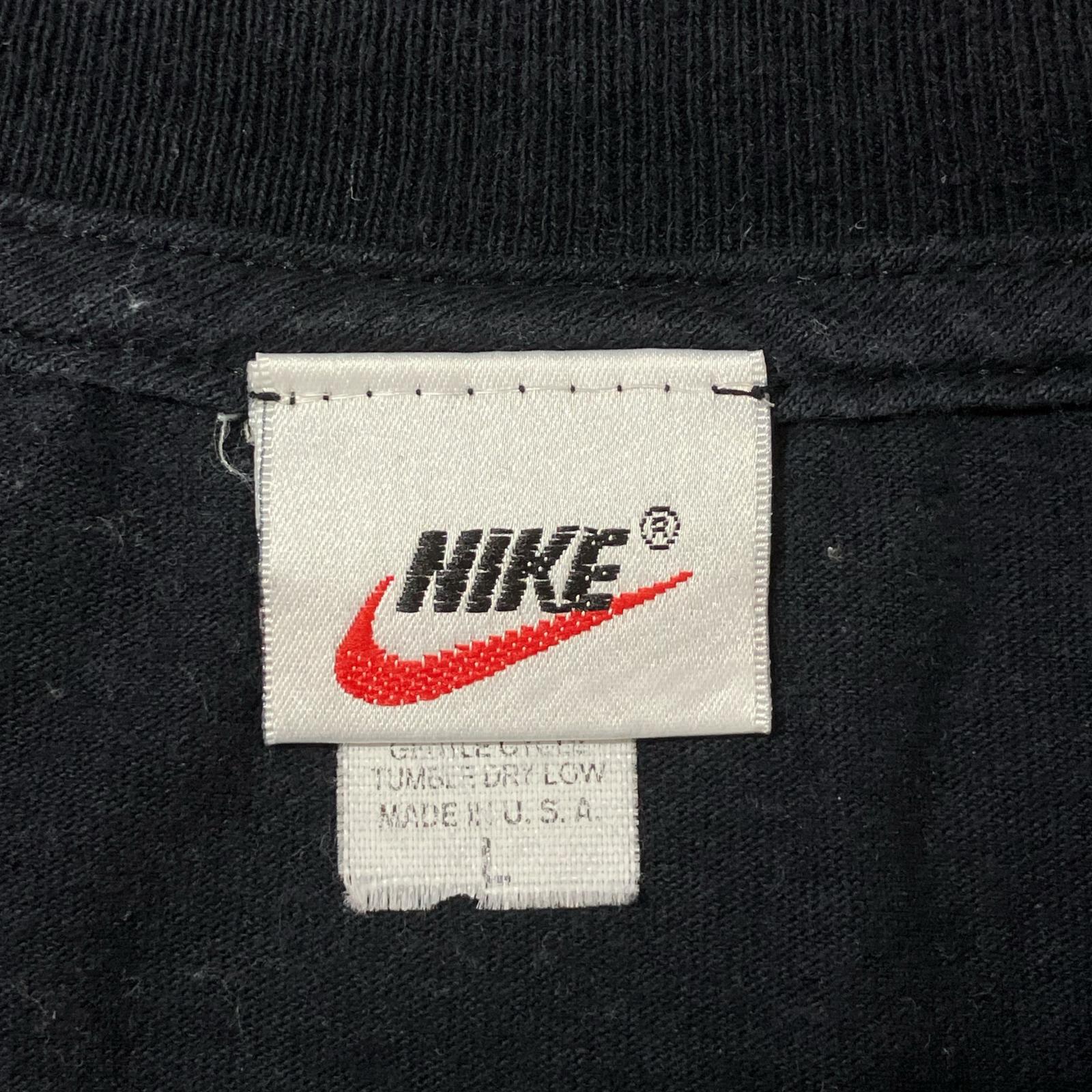 NIKE ナイキ ×PISS BOY 90's ブラック コットン 刺繍 Tシャツ トップス