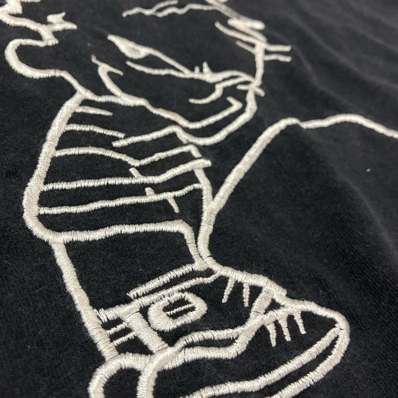 NIKE ナイキ ×PISS BOY 90's ブラック コットン 刺繍 Tシャツ トップス
