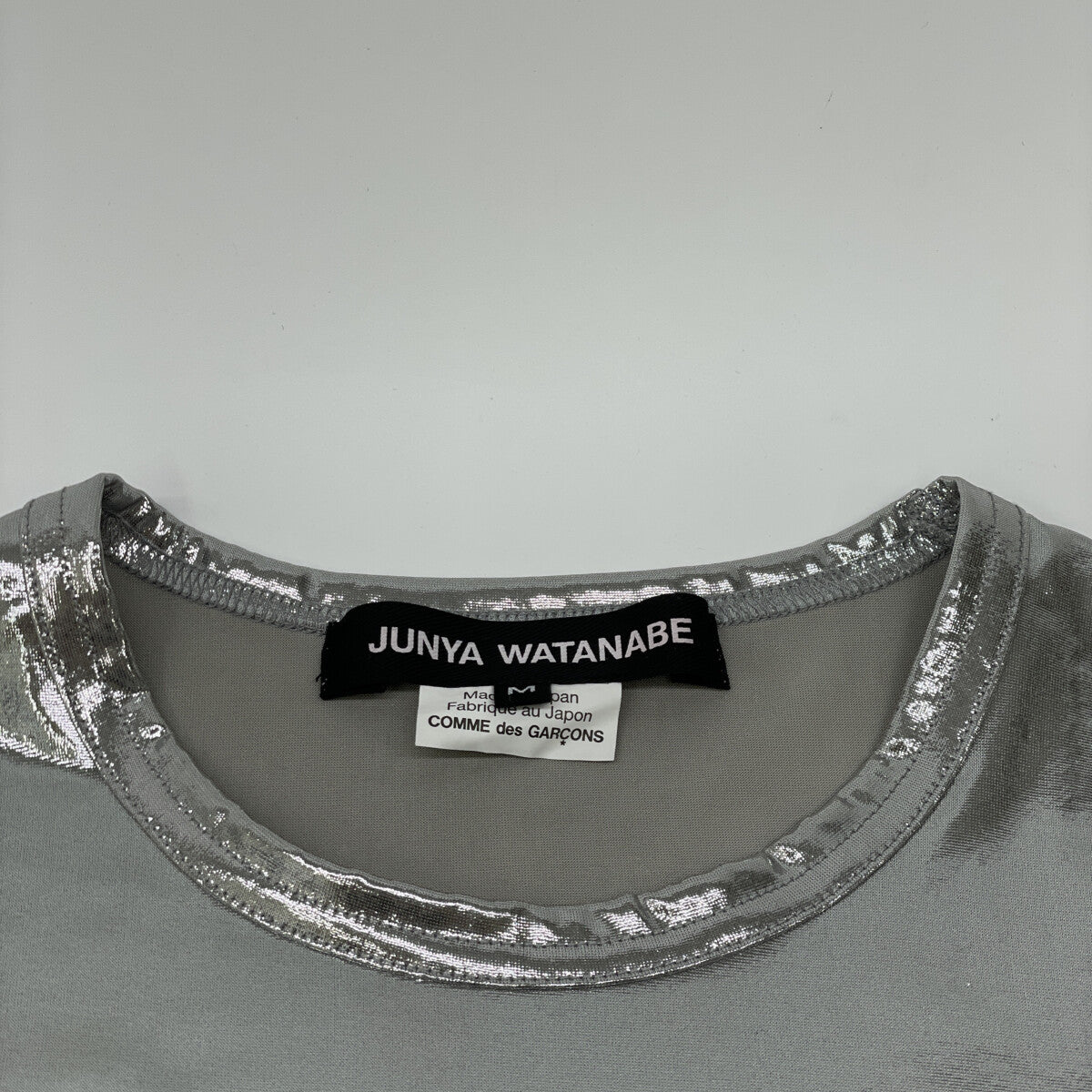 COMMEdesGARCONS JUNYA WATANABE 川久保玲渡边淳弥 25SS JO-T015 金属感 T恤 上衣
