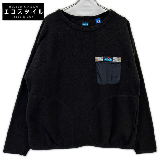 Men's Black Pullover Fleece Top