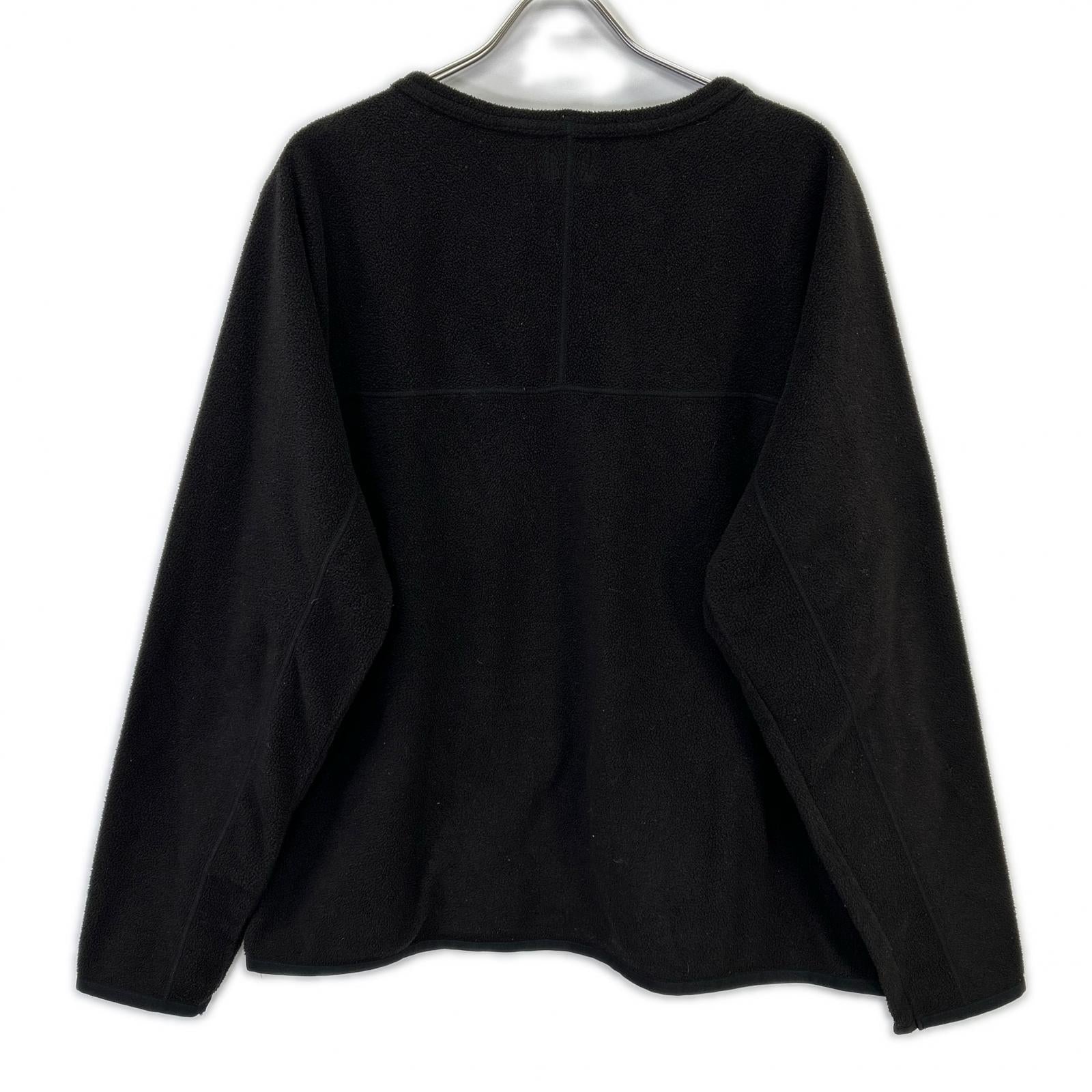Men's Black Pullover Fleece Top