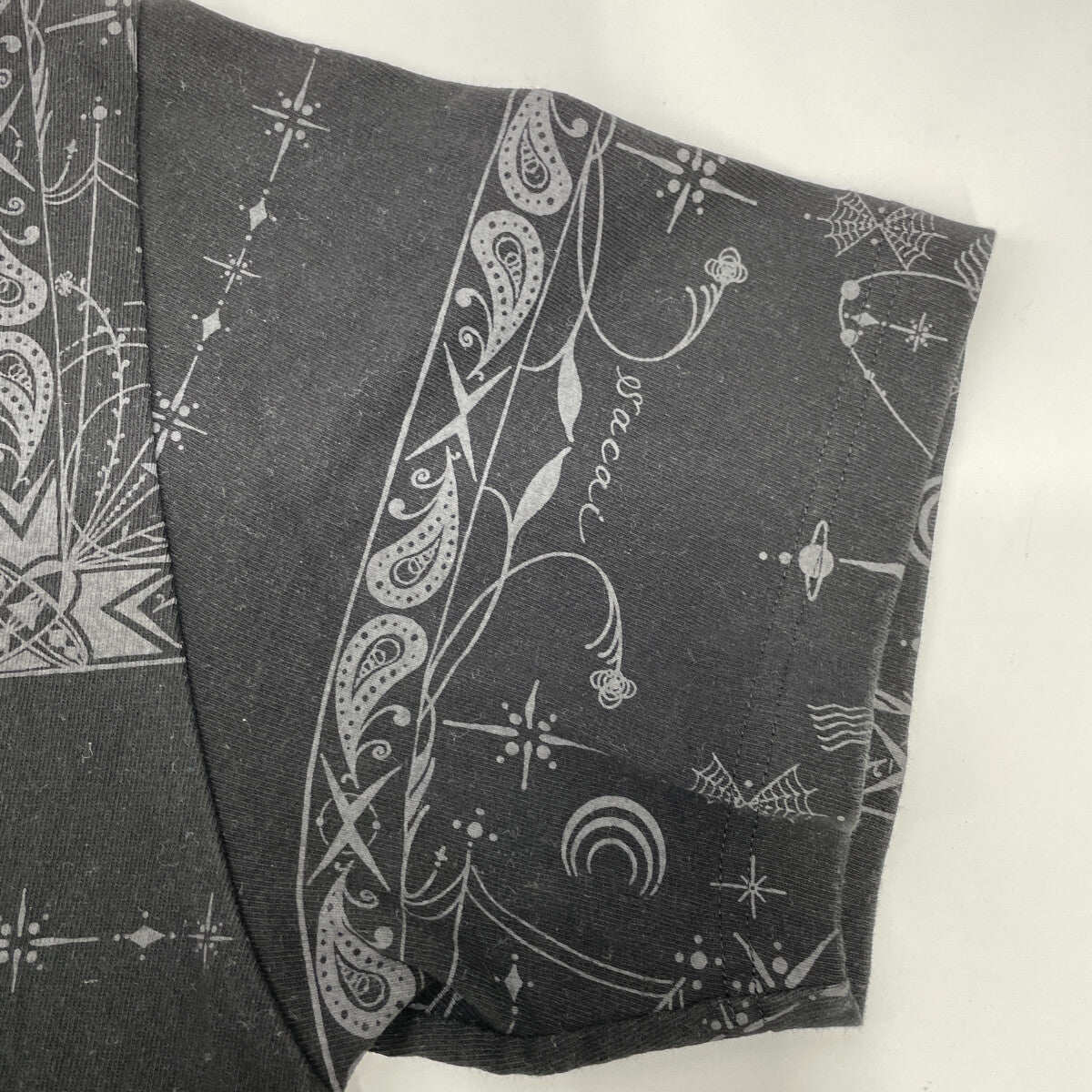 ×Dr.Woo 20-02343M 黑色头巾印花 T 恤 上衣 2 男式