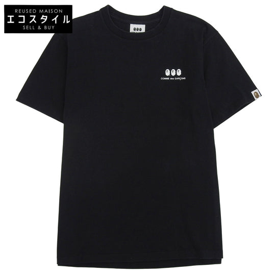 A BATHING APE Cotton T-Shirt Top Men's Black M Top