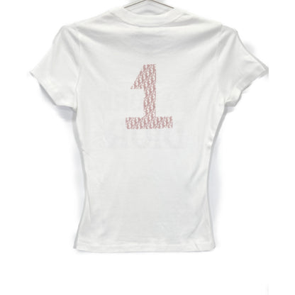 Christian Dior 4P16155207 White J'ADORE DIOR Short Sleeve T-shirt Top 38