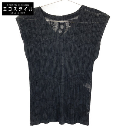 PLEATS PLEASE 三宅一生 PP61-JK743 黑色 百褶 设计 无袖上衣