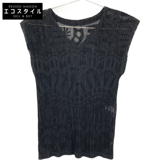 PLEATS PLEASE プリーツプリーズ 16SS PP61-JK743 ブラック プリーツ デザイン ノースリーブトップス トップス
