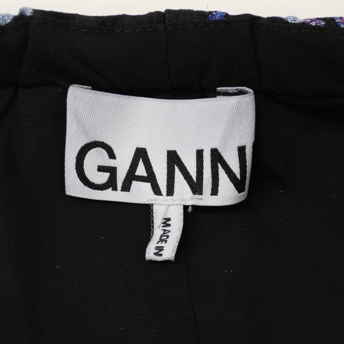 GANNI ガニー ネイビー 3D JACQUARD フラワー ワンピース ワンピース