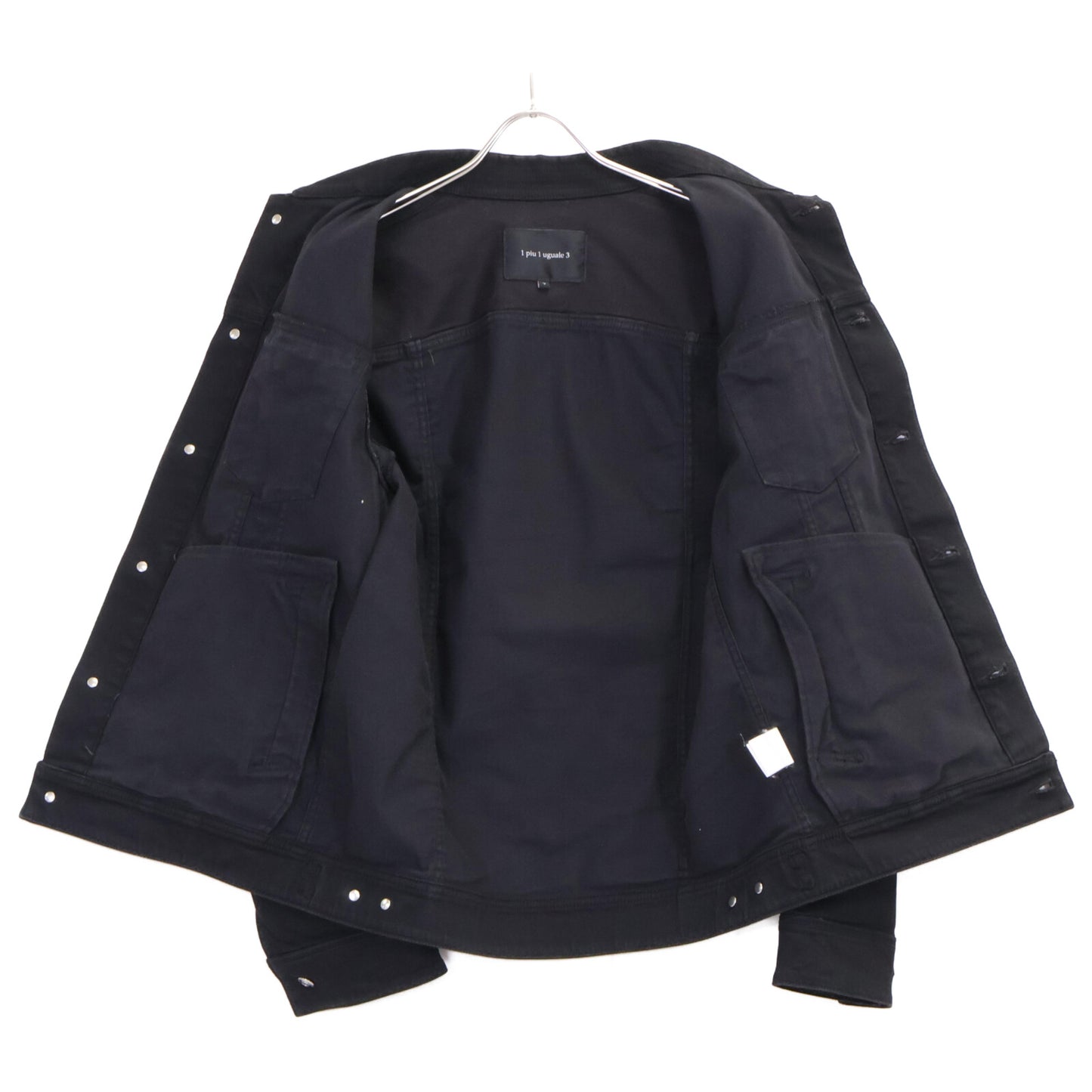 1piu1uguale3 ウノピゥウノウグァーレトレ MRB464-CTU216-DN98 ﾌﾞﾗｯｸ ﾜﾝｳｫｯｼｭ ｺｯﾄﾝ 3RD ｼﾞｬｹｯﾄ ジャケット 5