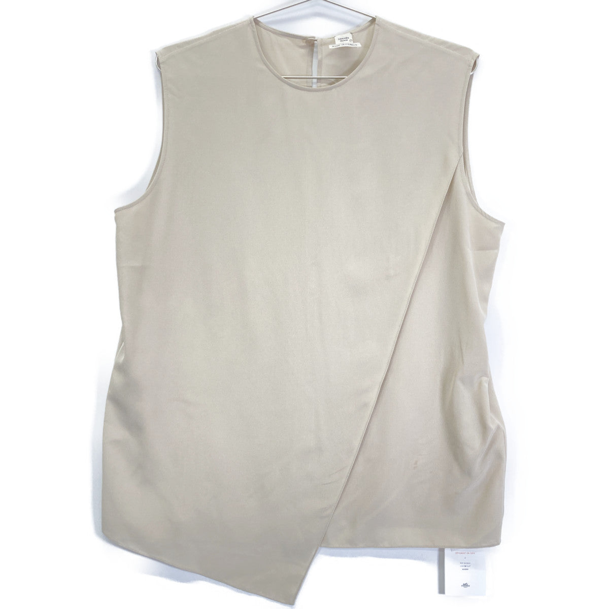 HERMES エルメス 【新品同様/国内正規】シルク100％ ノースリーブ ブラウス/ トップス