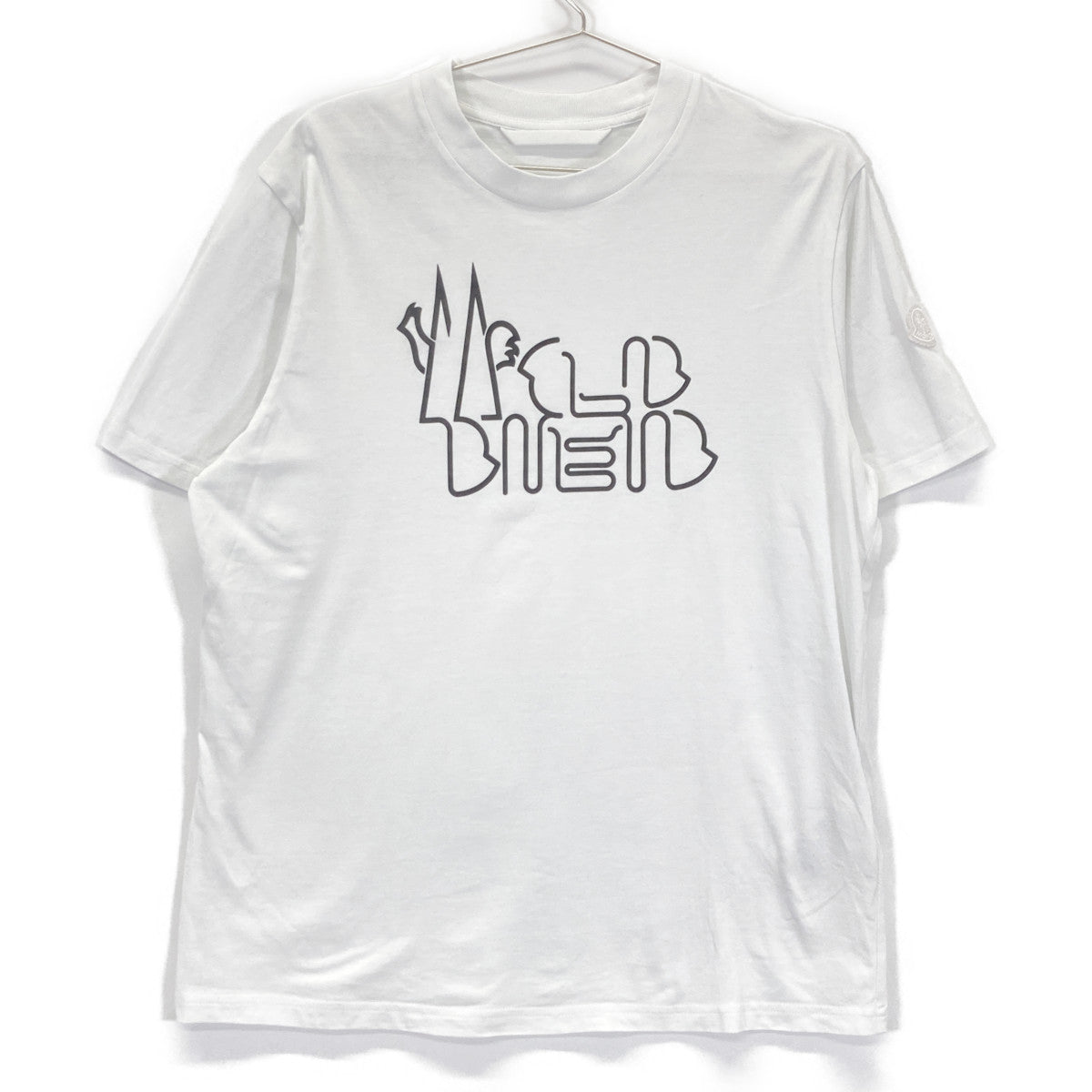 MONCLER Moncler K10918C00055 White 24' Curved Logo S/S T-shirt Top