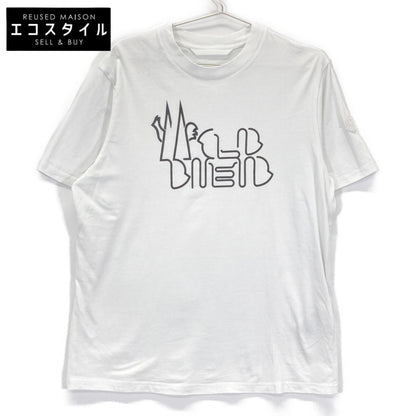 MONCLER Moncler K10918C00055 White 24' Curved Logo S/S T-shirt Top