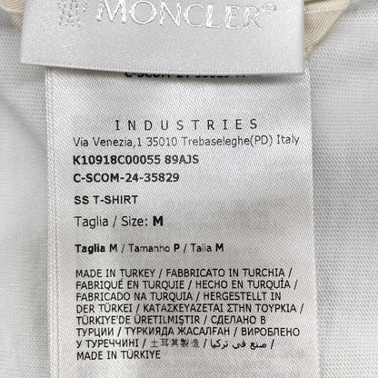 MONCLER Moncler K10918C00055 White 24' Curved Logo S/S T-shirt Top