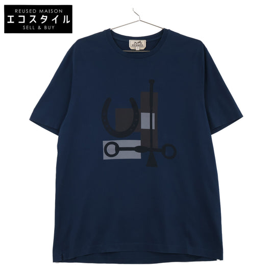 HERMES エルメス コットン100% プリント Tシャツ トップス