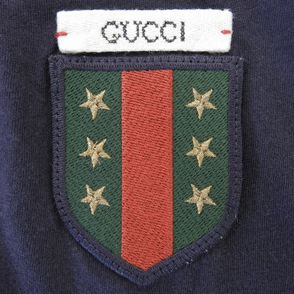 GUCCI Cotton Emblem T-shirt Top Men's Navy S 415708 Tops