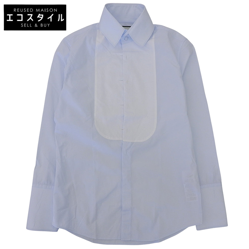 美品 コットン タキシードシャツ トップス メンズ ライトブルー 42 473917 トップス 42 メンズ