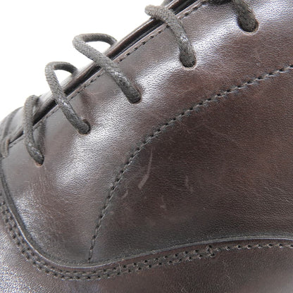 美品 キャップトゥ 内羽根 5アイレット シューズ メンズ レザー ブラウン 6 1/2 2EB129 シューズ 6.5 メンズ