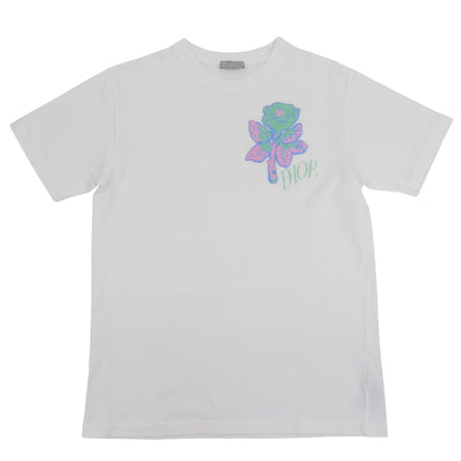 DIOR Dior Cotton T-shirt Top Men's White XS 943J605D0554 Top